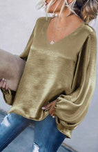 Load image into Gallery viewer, Gold/ Khaki Metallic Top