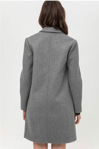 Charcoal Long Dress Coat