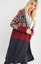 Load image into Gallery viewer, Winter Cardigan Plaid Color Block