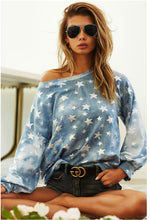 Load image into Gallery viewer, Tie Dye with Foil Stars Top