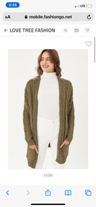 Chunky Cable Knit Cardigan sweater