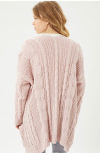 Load image into Gallery viewer, Chunky Cable Knit Cardigan sweater