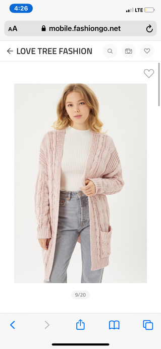Chunky Cable Knit Cardigan sweater