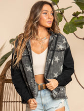 Load image into Gallery viewer, Distressed Star Jacket w/ hood