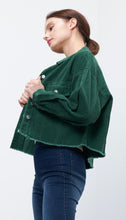 Load image into Gallery viewer, Green Cropped Corduroy Jacket